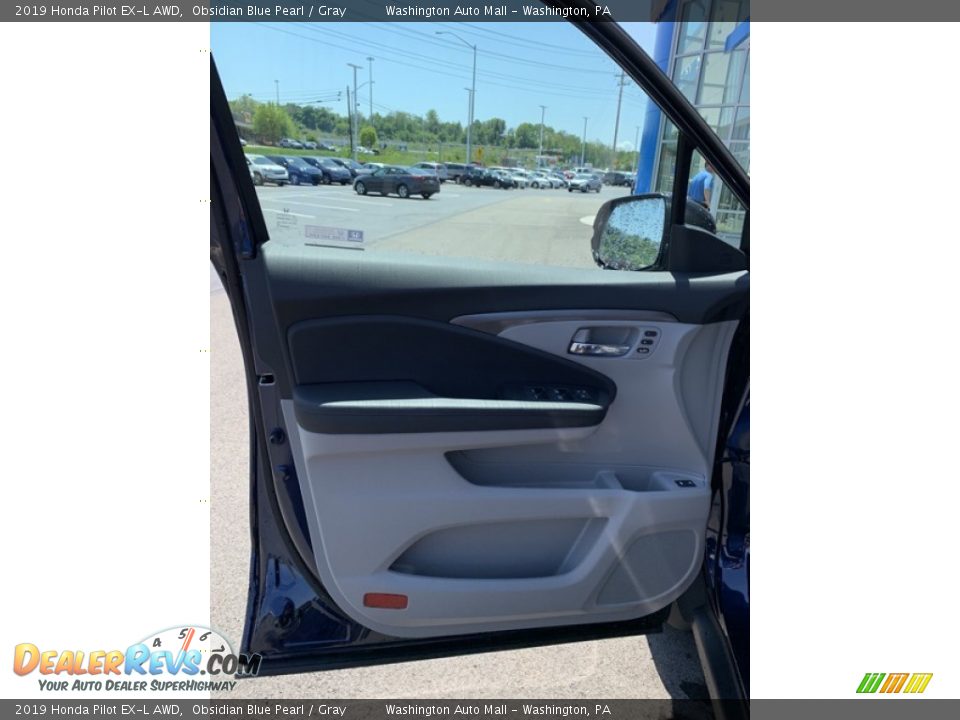 2019 Honda Pilot EX-L AWD Obsidian Blue Pearl / Gray Photo #8