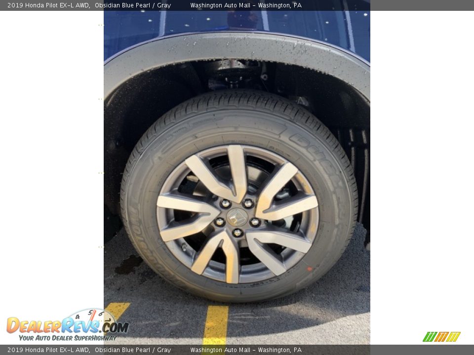 2019 Honda Pilot EX-L AWD Obsidian Blue Pearl / Gray Photo #35
