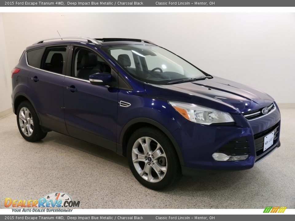 2015 Ford Escape Titanium 4WD Deep Impact Blue Metallic / Charcoal Black Photo #1