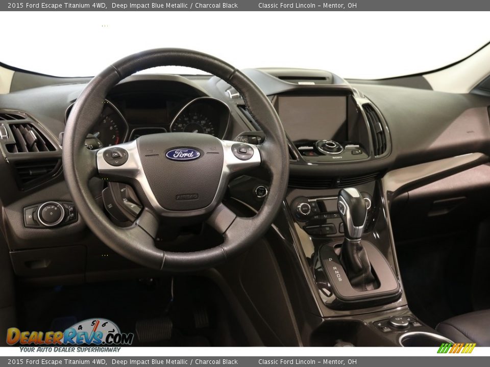 2015 Ford Escape Titanium 4WD Deep Impact Blue Metallic / Charcoal Black Photo #6