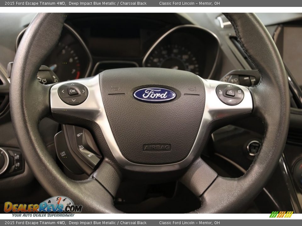 2015 Ford Escape Titanium 4WD Deep Impact Blue Metallic / Charcoal Black Photo #7