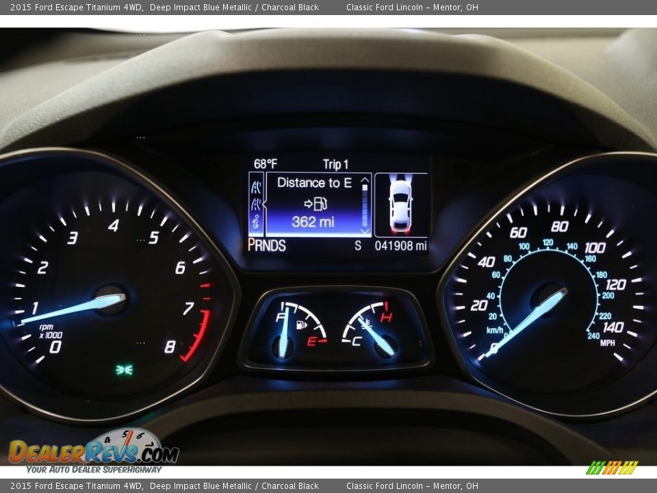 2015 Ford Escape Titanium 4WD Deep Impact Blue Metallic / Charcoal Black Photo #8