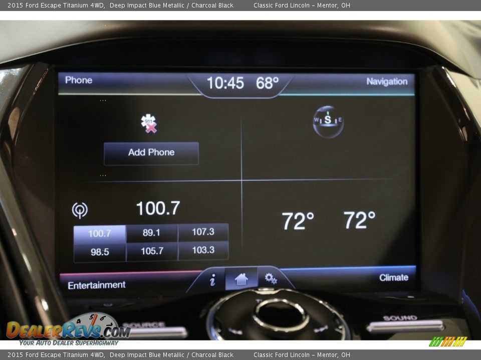 2015 Ford Escape Titanium 4WD Deep Impact Blue Metallic / Charcoal Black Photo #10