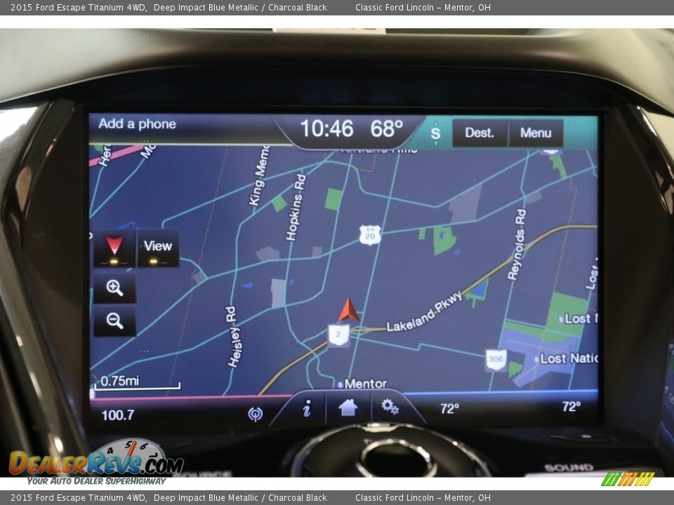 2015 Ford Escape Titanium 4WD Deep Impact Blue Metallic / Charcoal Black Photo #11