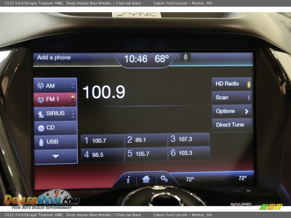 2015 Ford Escape Titanium 4WD Deep Impact Blue Metallic / Charcoal Black Photo #13