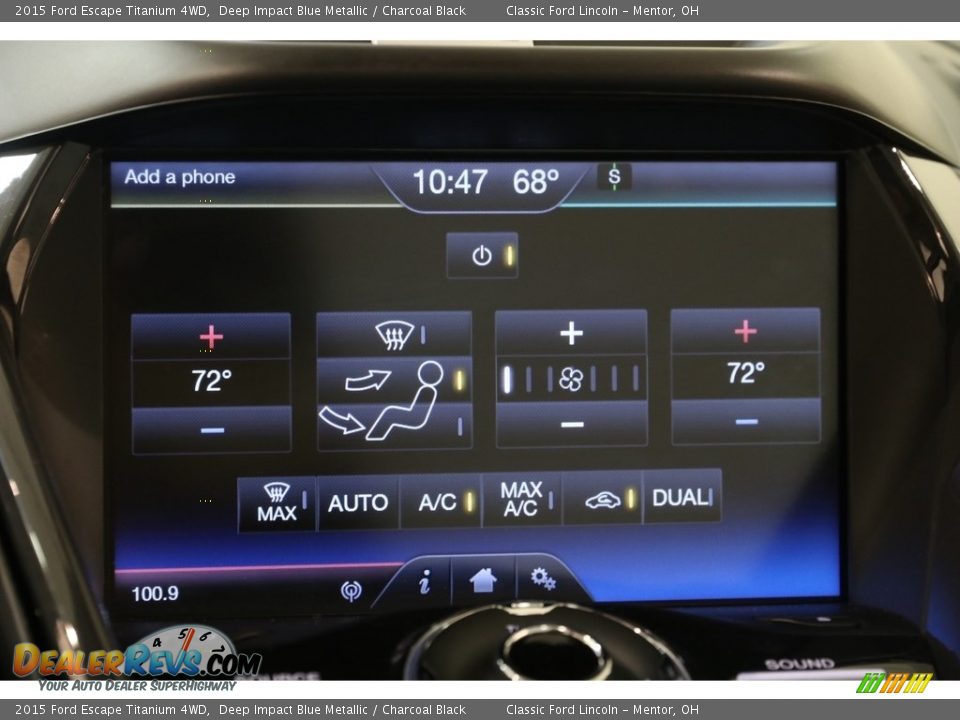 2015 Ford Escape Titanium 4WD Deep Impact Blue Metallic / Charcoal Black Photo #14