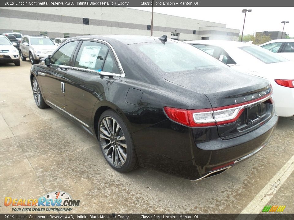 2019 Lincoln Continental Reserve AWD Infinite Black Metallic / Ebony Photo #3