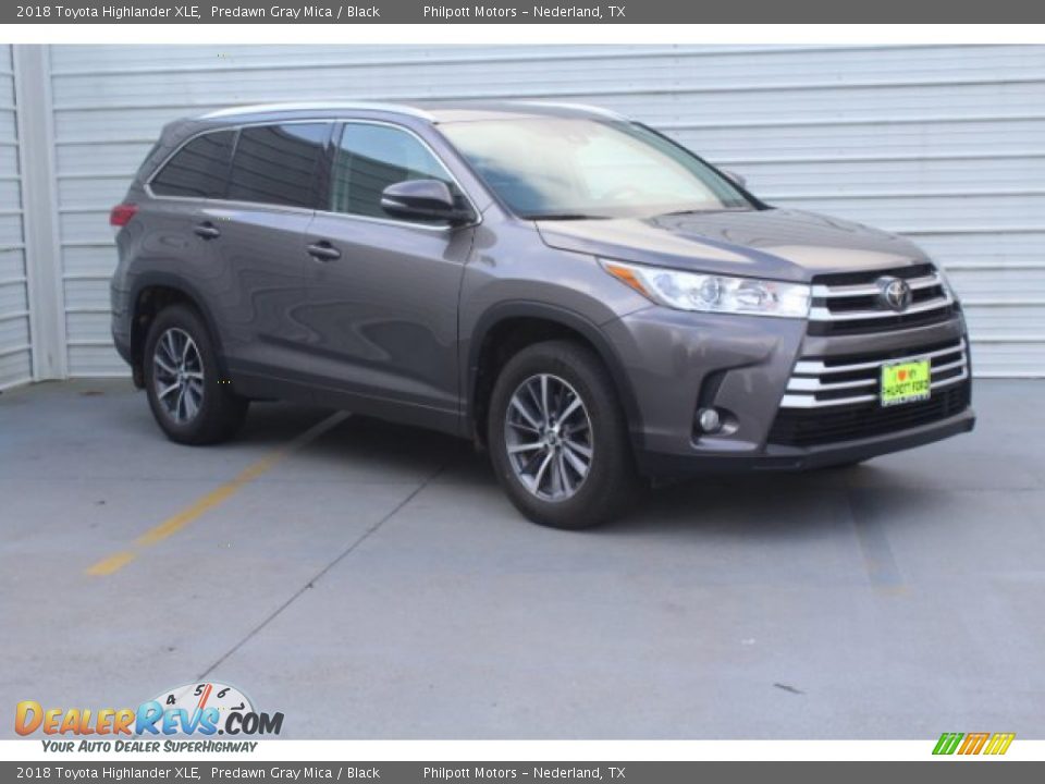 2018 Toyota Highlander XLE Predawn Gray Mica / Black Photo #2
