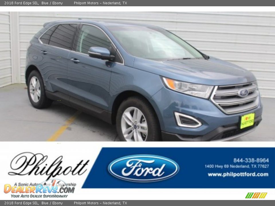 2018 Ford Edge SEL Blue / Ebony Photo #1