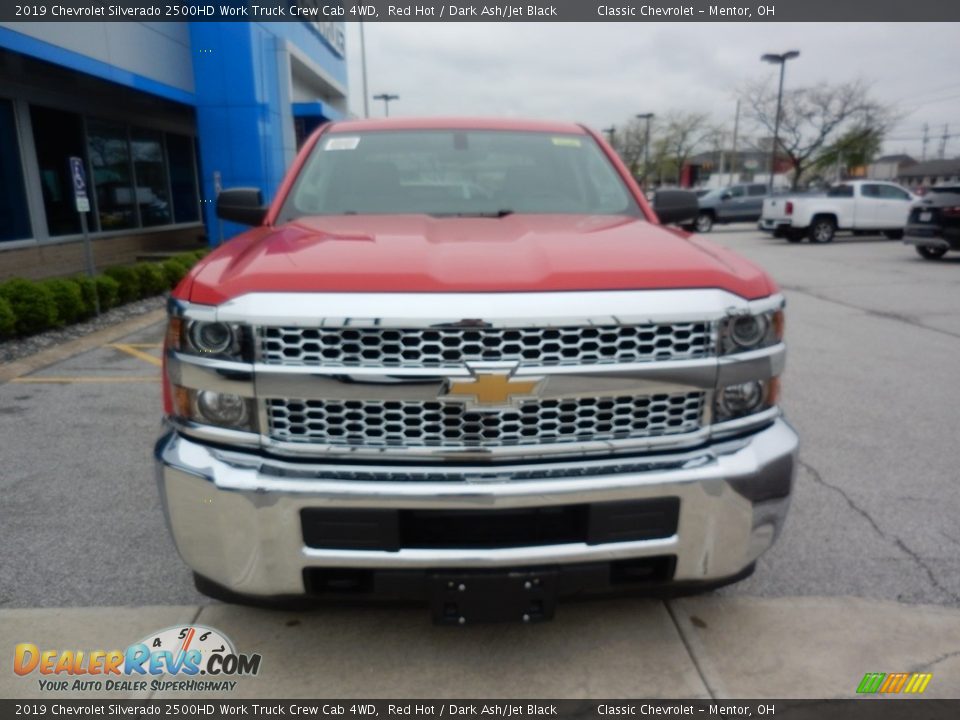 2019 Chevrolet Silverado 2500HD Work Truck Crew Cab 4WD Red Hot / Dark Ash/Jet Black Photo #2
