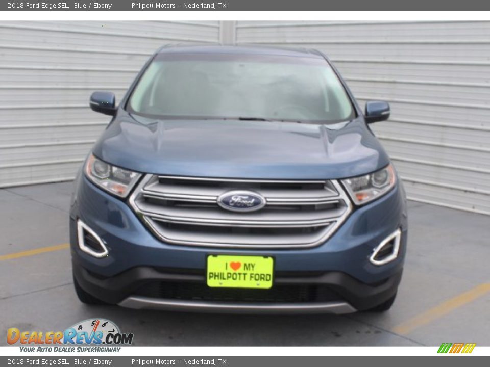 2018 Ford Edge SEL Blue / Ebony Photo #3