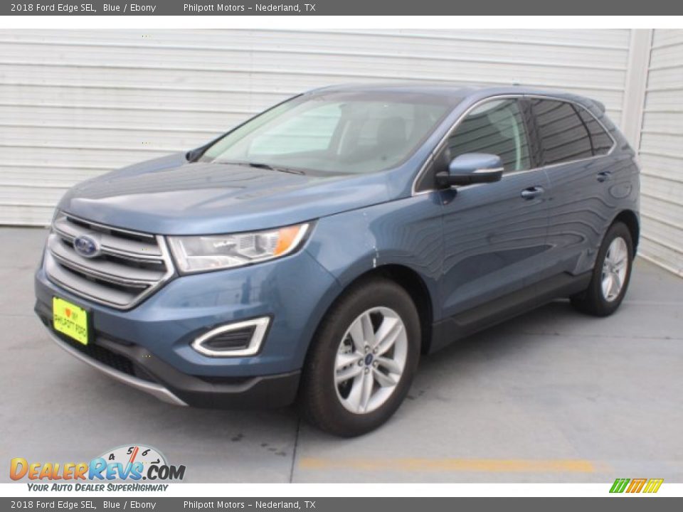 2018 Ford Edge SEL Blue / Ebony Photo #4