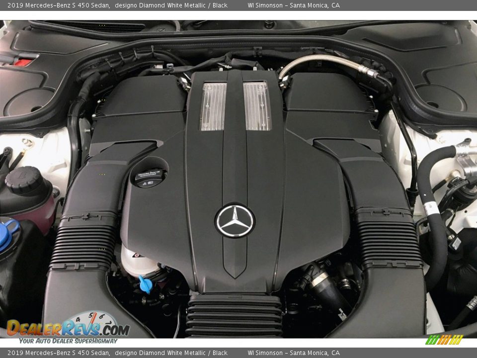 2019 Mercedes-Benz S 450 Sedan designo Diamond White Metallic / Black Photo #8