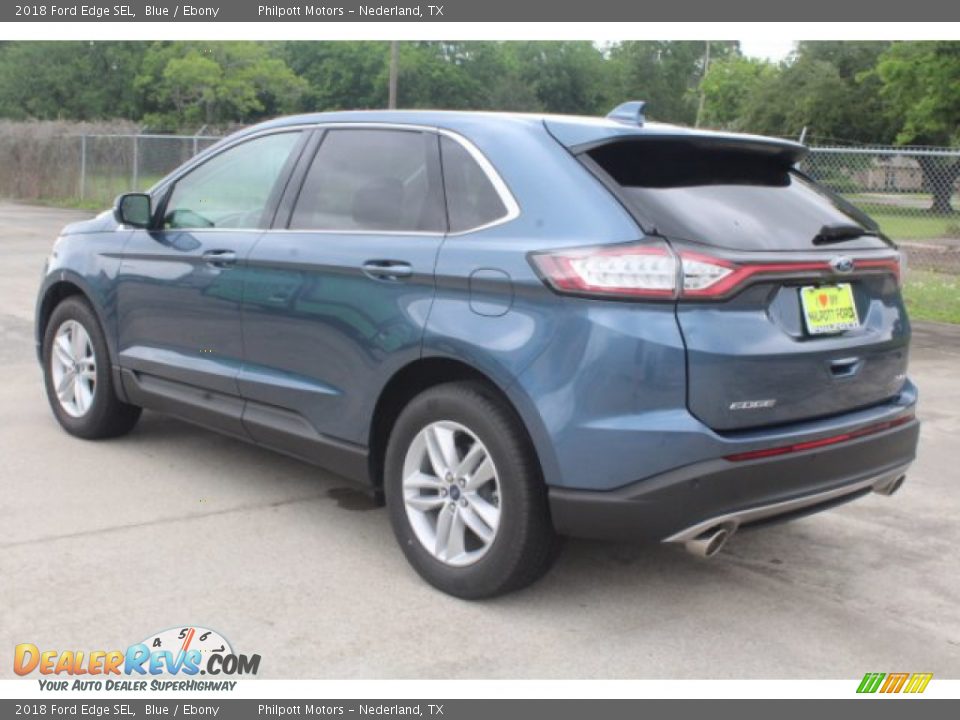 2018 Ford Edge SEL Blue / Ebony Photo #7