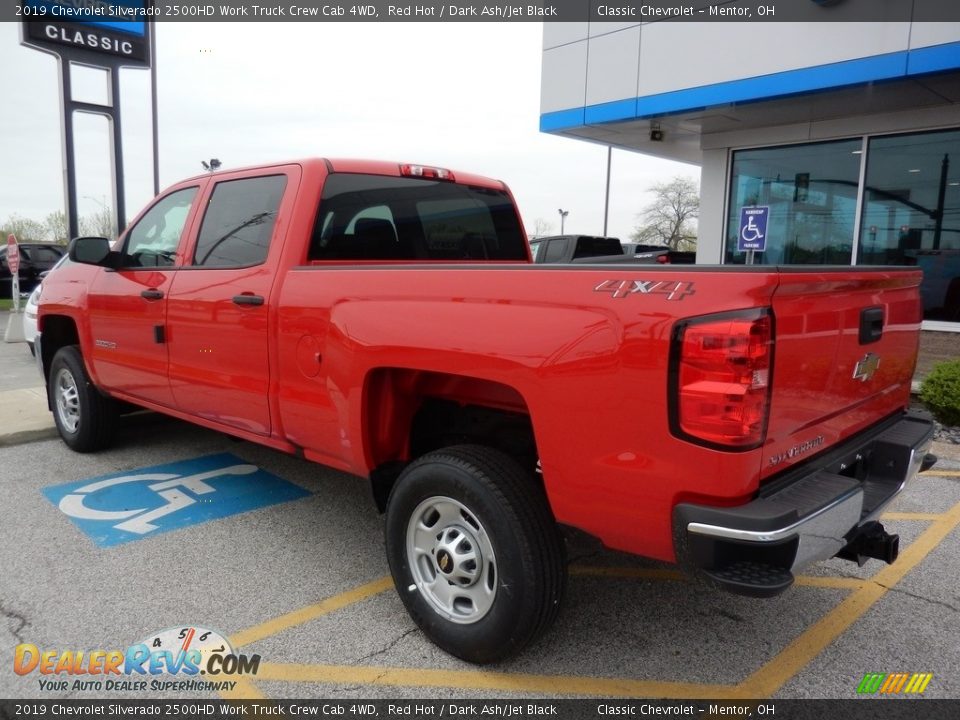 2019 Chevrolet Silverado 2500HD Work Truck Crew Cab 4WD Red Hot / Dark Ash/Jet Black Photo #5