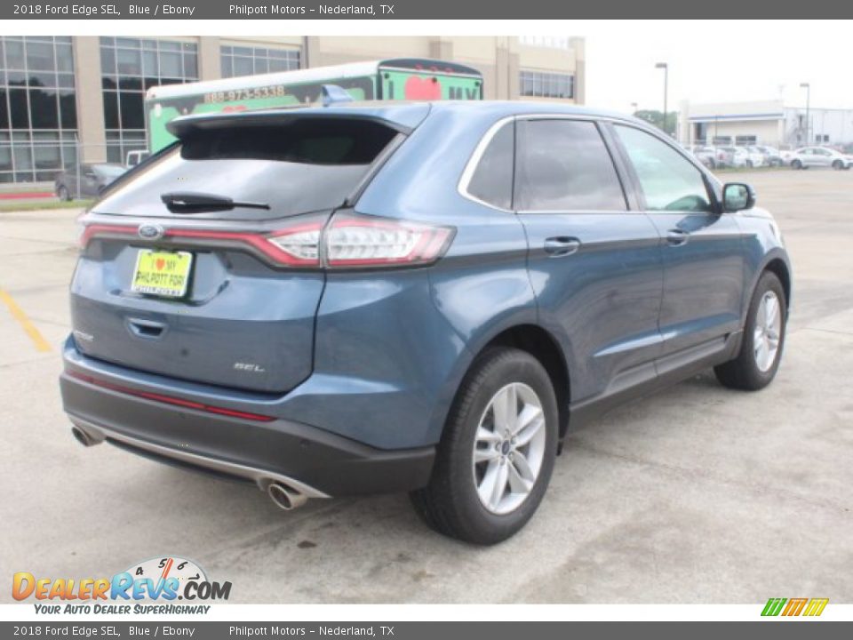 2018 Ford Edge SEL Blue / Ebony Photo #9