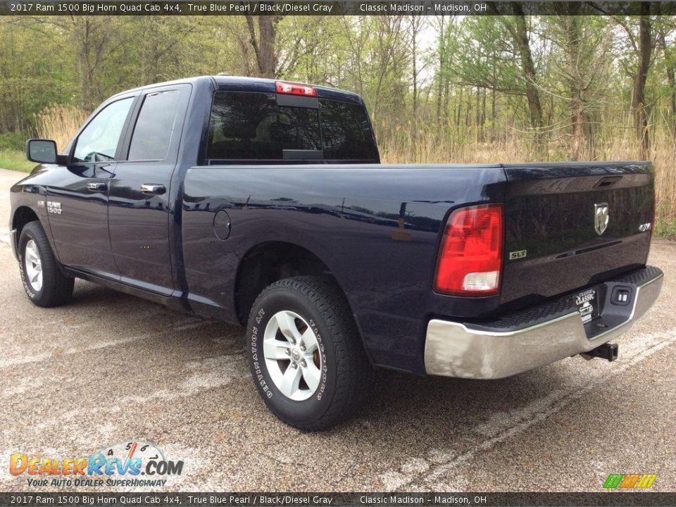 2017 Ram 1500 Big Horn Quad Cab 4x4 True Blue Pearl / Black/Diesel Gray Photo #3