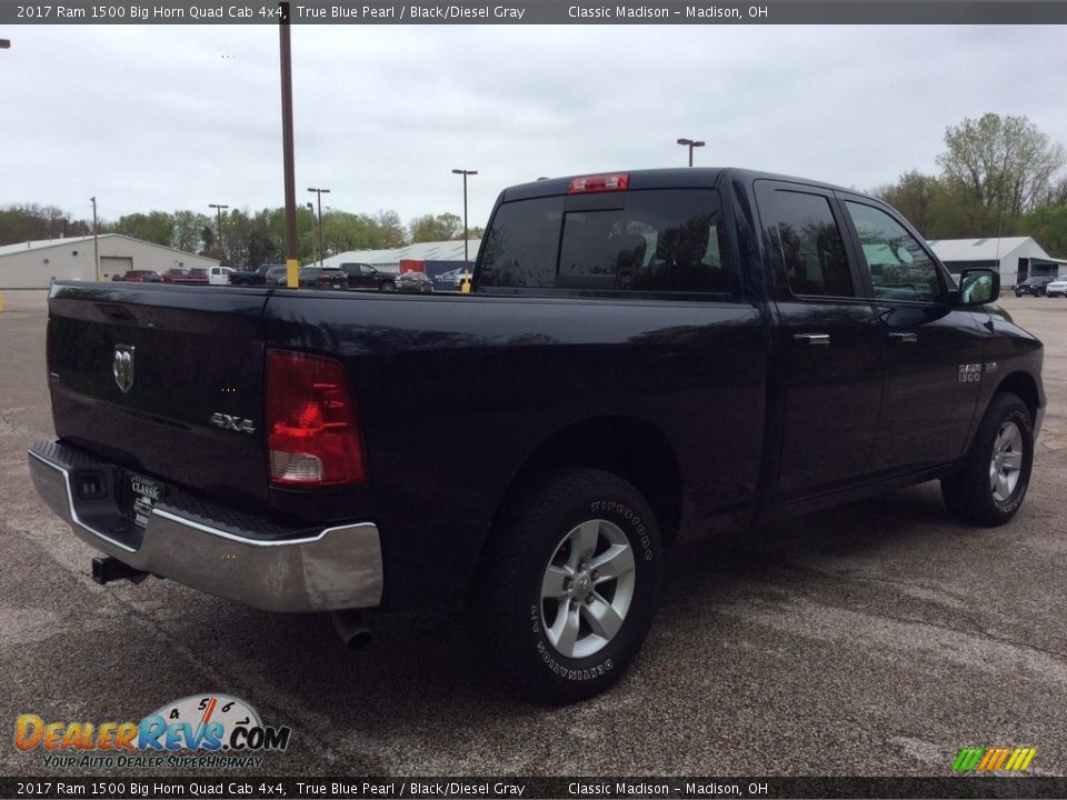 2017 Ram 1500 Big Horn Quad Cab 4x4 True Blue Pearl / Black/Diesel Gray Photo #6