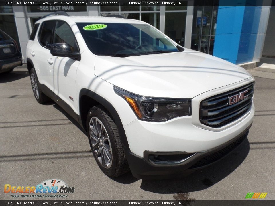 2019 GMC Acadia SLT AWD White Frost Tricoat / Jet Black/Kalahari Photo #2