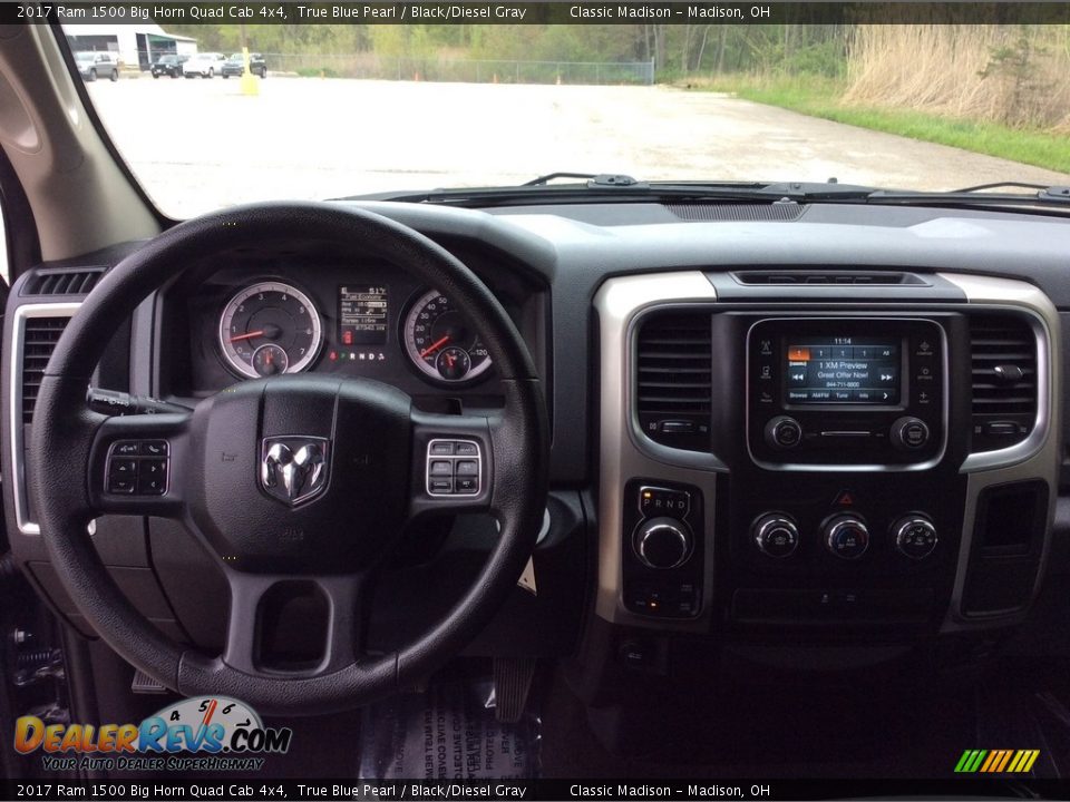 2017 Ram 1500 Big Horn Quad Cab 4x4 True Blue Pearl / Black/Diesel Gray Photo #18