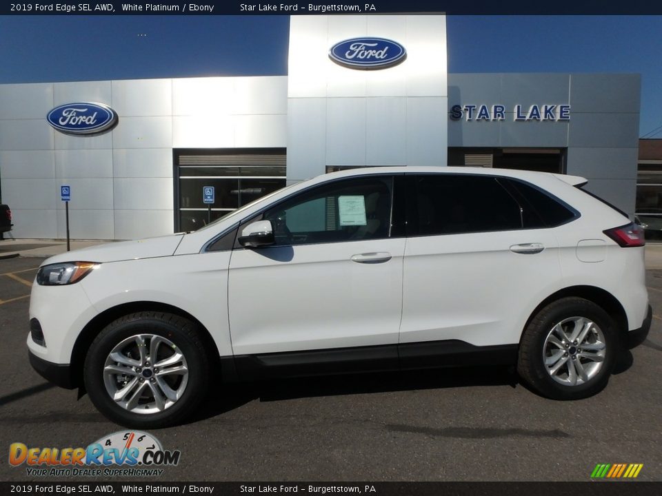 2019 Ford Edge SEL AWD White Platinum / Ebony Photo #1
