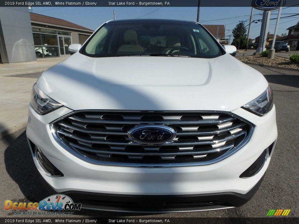 2019 Ford Edge SEL AWD White Platinum / Ebony Photo #2
