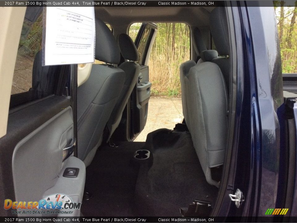 2017 Ram 1500 Big Horn Quad Cab 4x4 True Blue Pearl / Black/Diesel Gray Photo #26