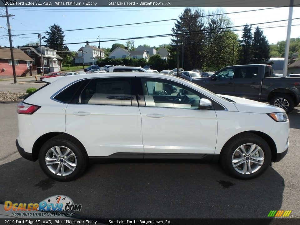 2019 Ford Edge SEL AWD White Platinum / Ebony Photo #4