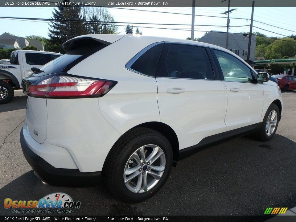 2019 Ford Edge SEL AWD White Platinum / Ebony Photo #5