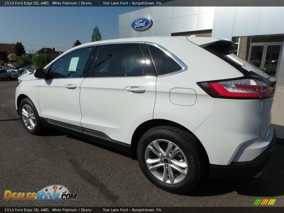 2019 Ford Edge SEL AWD White Platinum / Ebony Photo #8