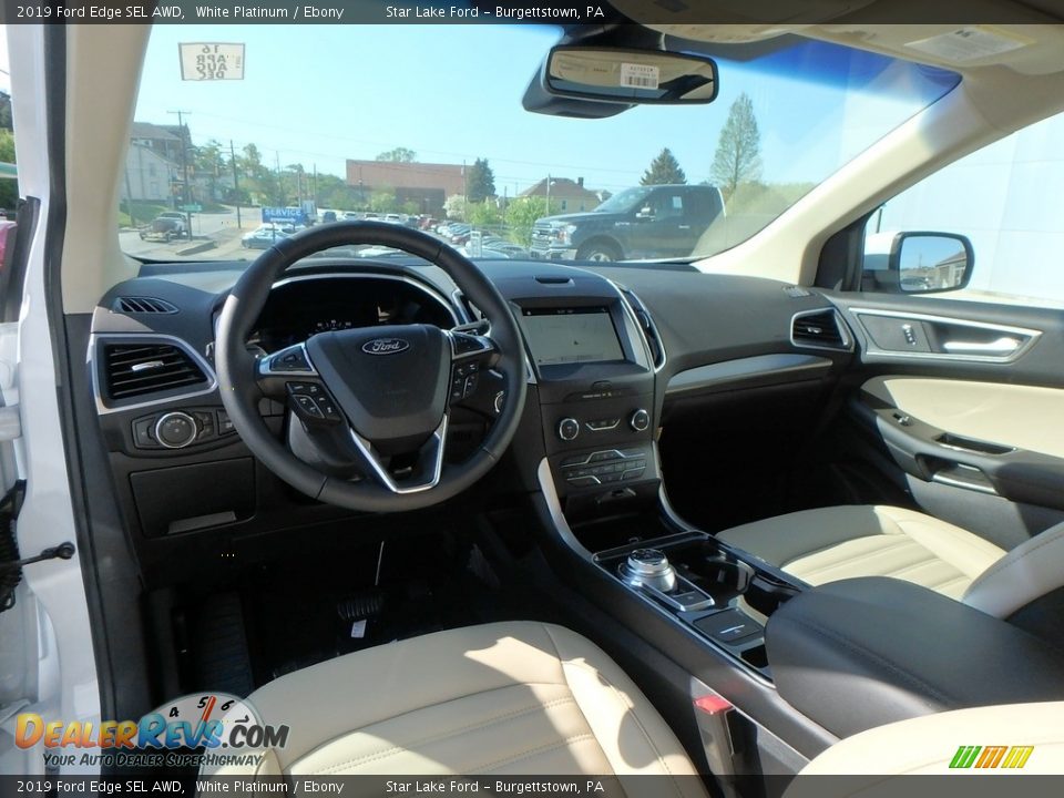 2019 Ford Edge SEL AWD White Platinum / Ebony Photo #12