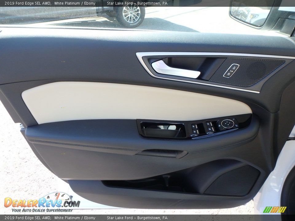 2019 Ford Edge SEL AWD White Platinum / Ebony Photo #13
