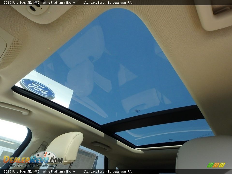 2019 Ford Edge SEL AWD White Platinum / Ebony Photo #16