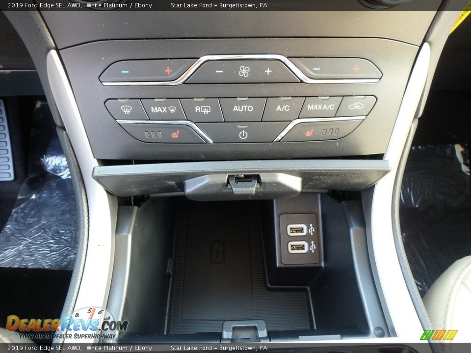 2019 Ford Edge SEL AWD White Platinum / Ebony Photo #18