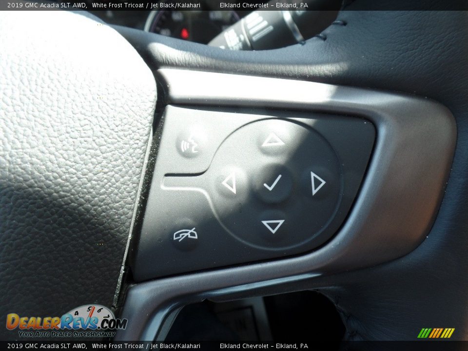 2019 GMC Acadia SLT AWD White Frost Tricoat / Jet Black/Kalahari Photo #31