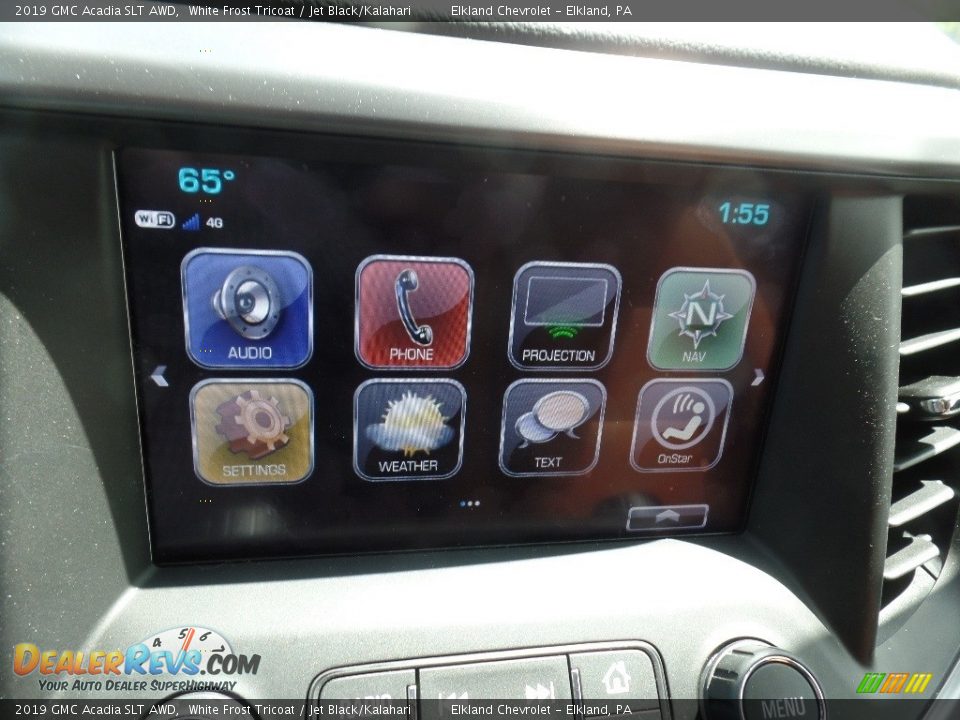 2019 GMC Acadia SLT AWD White Frost Tricoat / Jet Black/Kalahari Photo #34