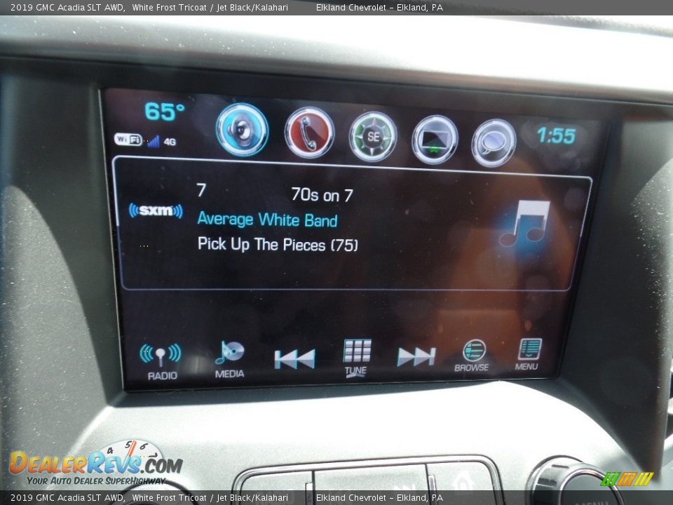 2019 GMC Acadia SLT AWD White Frost Tricoat / Jet Black/Kalahari Photo #35