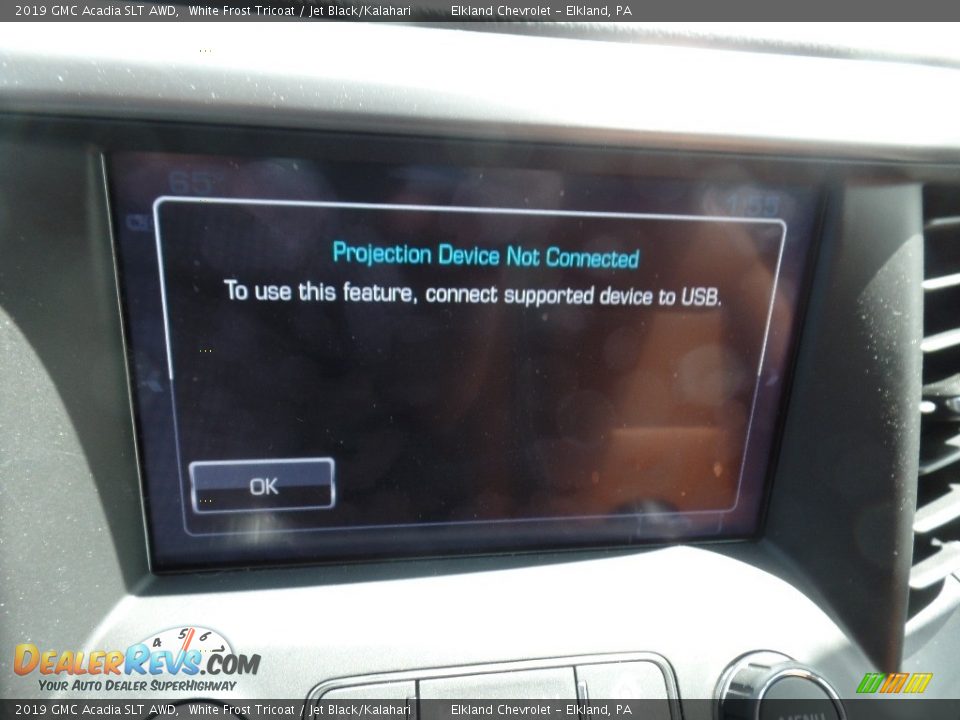 2019 GMC Acadia SLT AWD White Frost Tricoat / Jet Black/Kalahari Photo #36