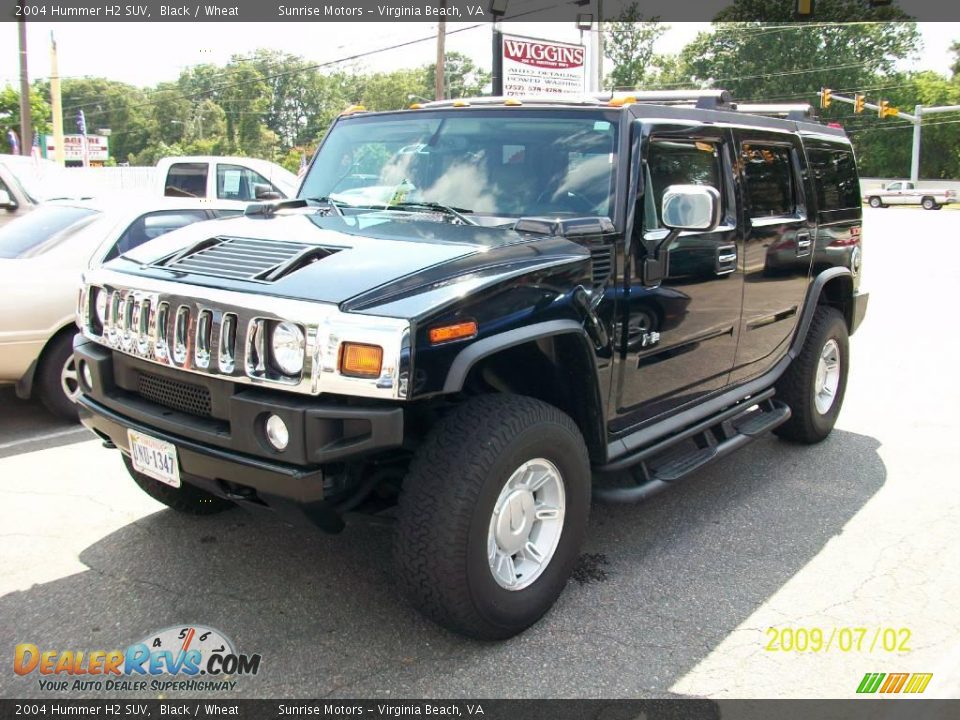 2004 Hummer H2 SUV Black / Wheat Photo #2