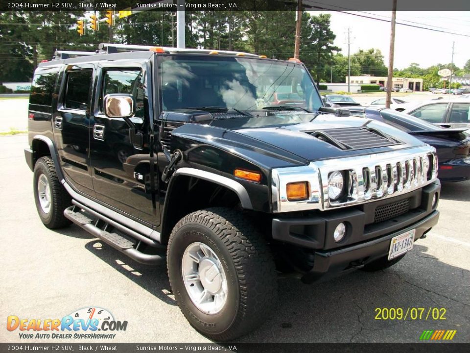 2004 Hummer H2 SUV Black / Wheat Photo #3