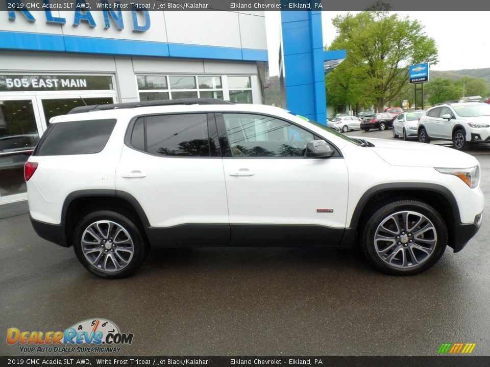 2019 GMC Acadia SLT AWD White Frost Tricoat / Jet Black/Kalahari Photo #2