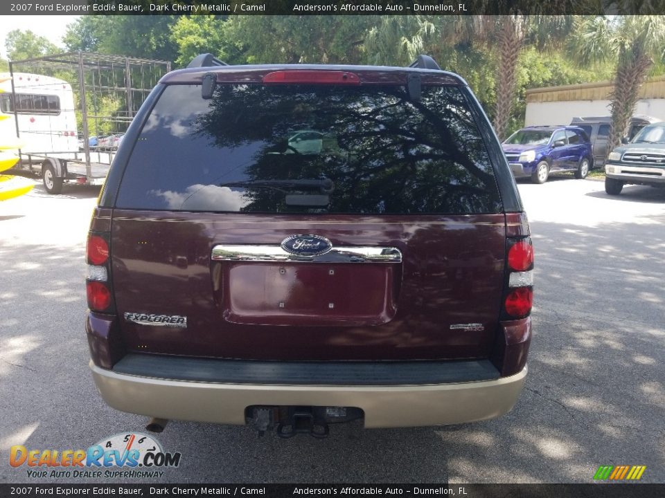 2007 Ford Explorer Eddie Bauer Dark Cherry Metallic / Camel Photo #4