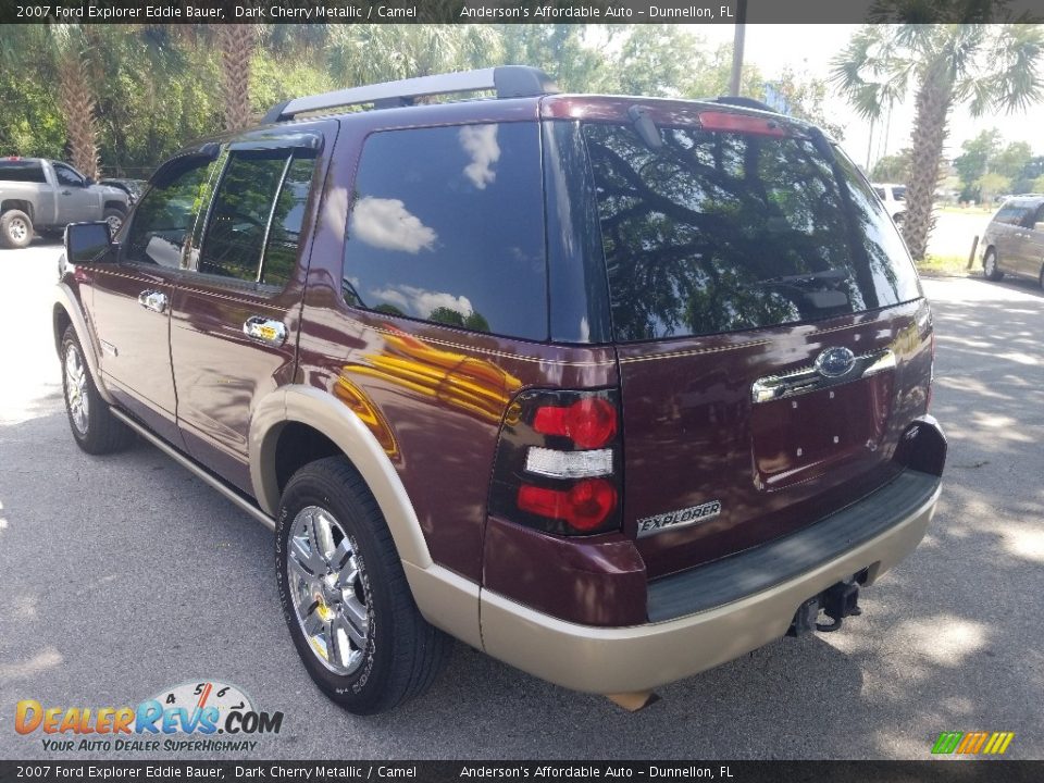 2007 Ford Explorer Eddie Bauer Dark Cherry Metallic / Camel Photo #5