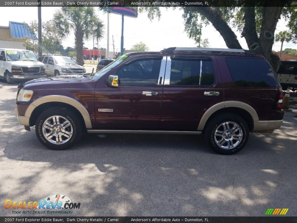 2007 Ford Explorer Eddie Bauer Dark Cherry Metallic / Camel Photo #6