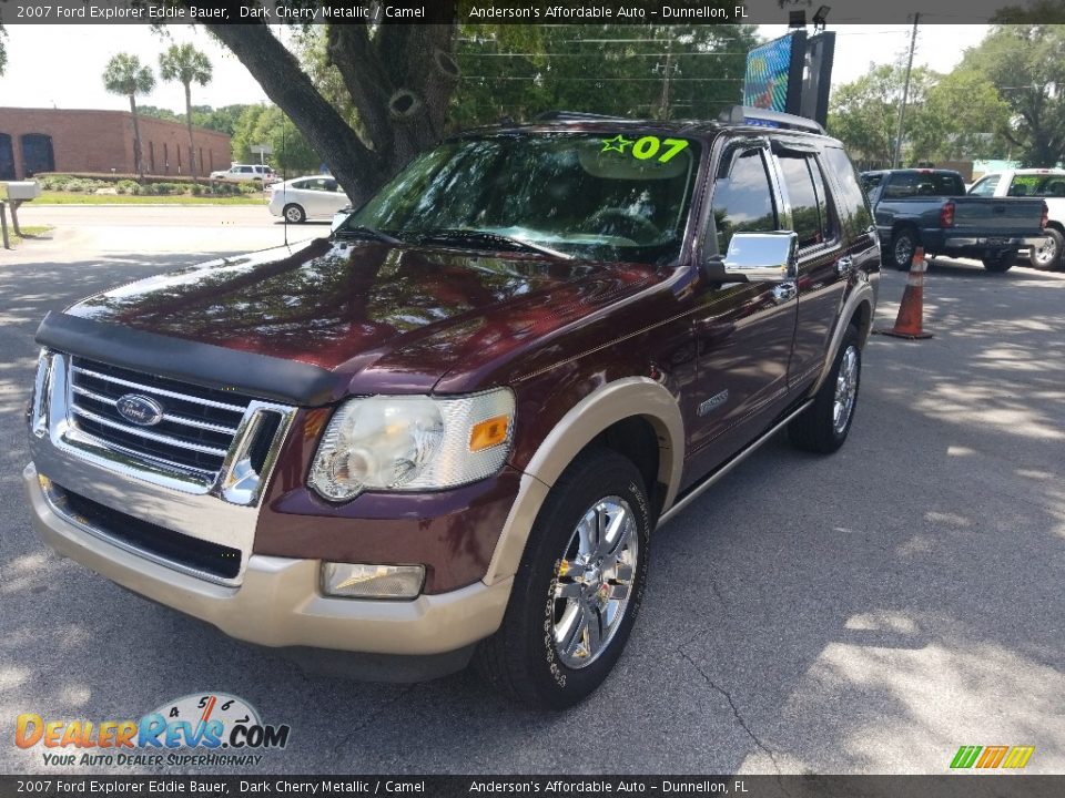 2007 Ford Explorer Eddie Bauer Dark Cherry Metallic / Camel Photo #7