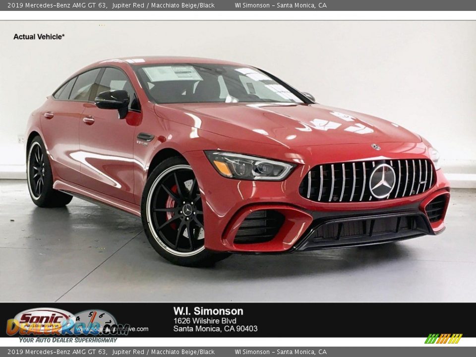 2019 Mercedes-Benz AMG GT 63 Jupiter Red / Macchiato Beige/Black Photo #1