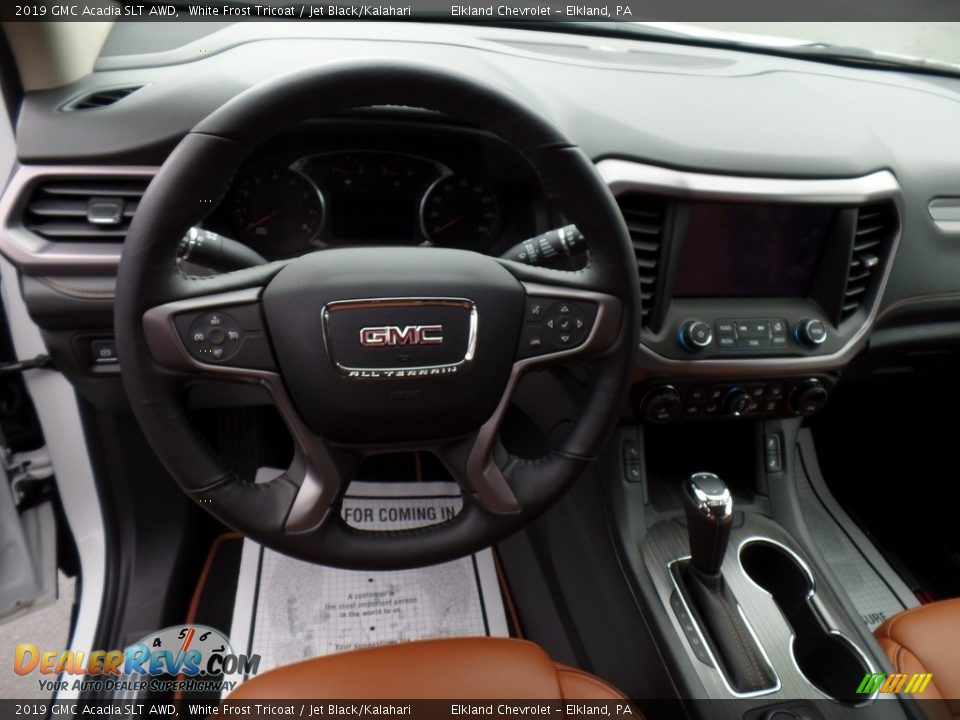 2019 GMC Acadia SLT AWD White Frost Tricoat / Jet Black/Kalahari Photo #16