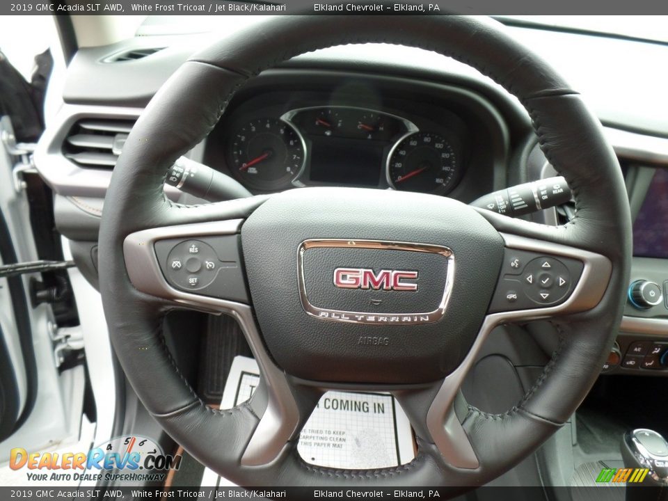 2019 GMC Acadia SLT AWD White Frost Tricoat / Jet Black/Kalahari Photo #17