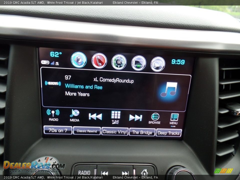 2019 GMC Acadia SLT AWD White Frost Tricoat / Jet Black/Kalahari Photo #23