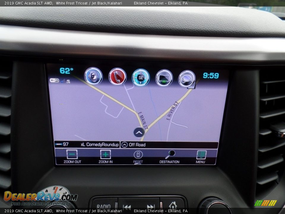 2019 GMC Acadia SLT AWD White Frost Tricoat / Jet Black/Kalahari Photo #25
